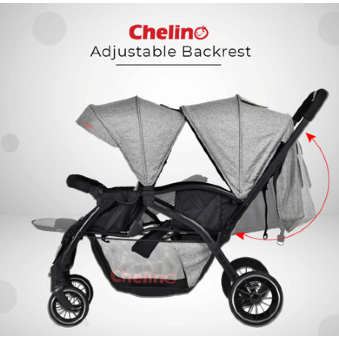 Chelino twin pram best sale